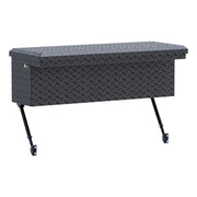 Matte Black Aluminum 36" Truck Side Tool Box with Low Profile, Space-Saving Legs