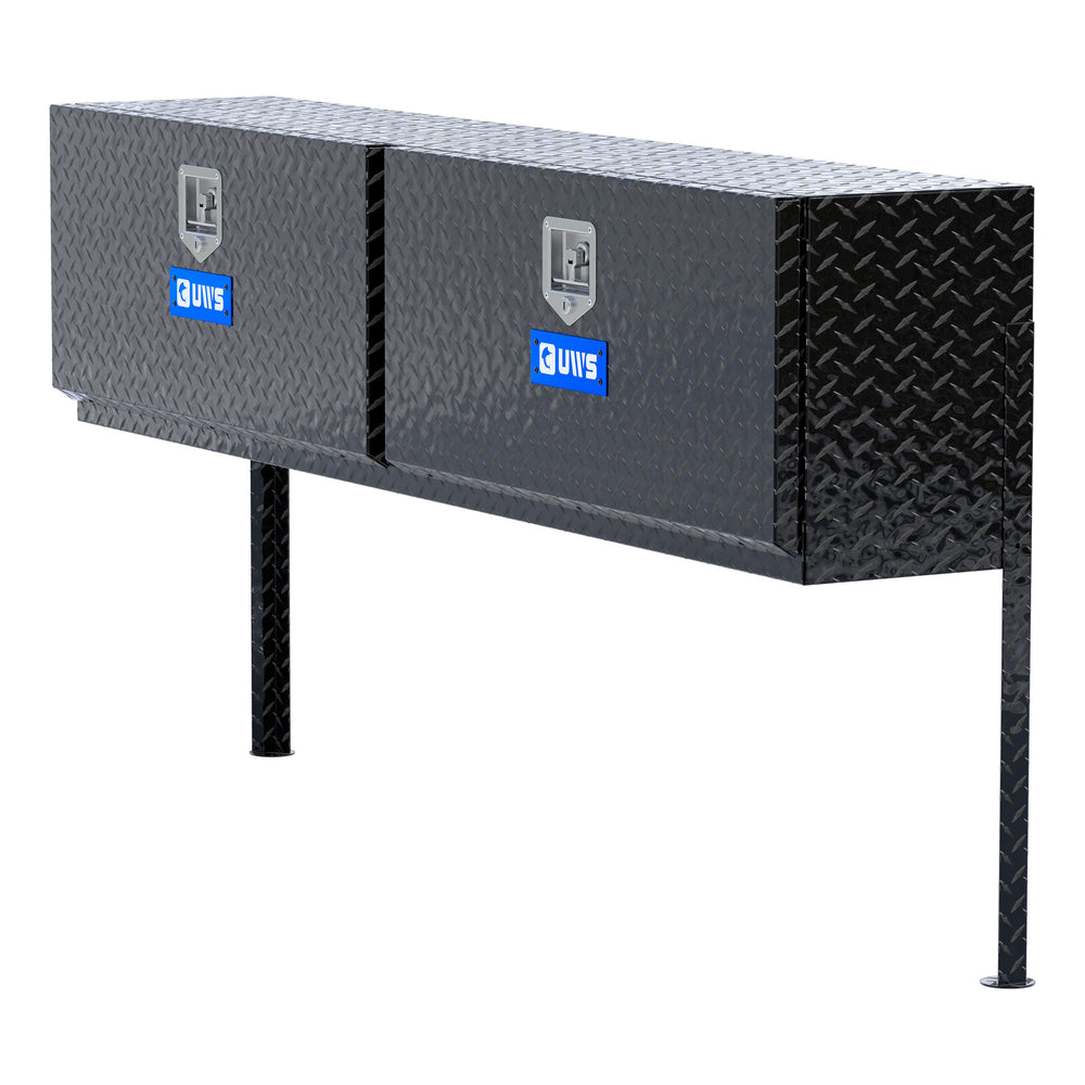 Gloss Black Aluminum 72" Double-Door Topside Truck Tool Box