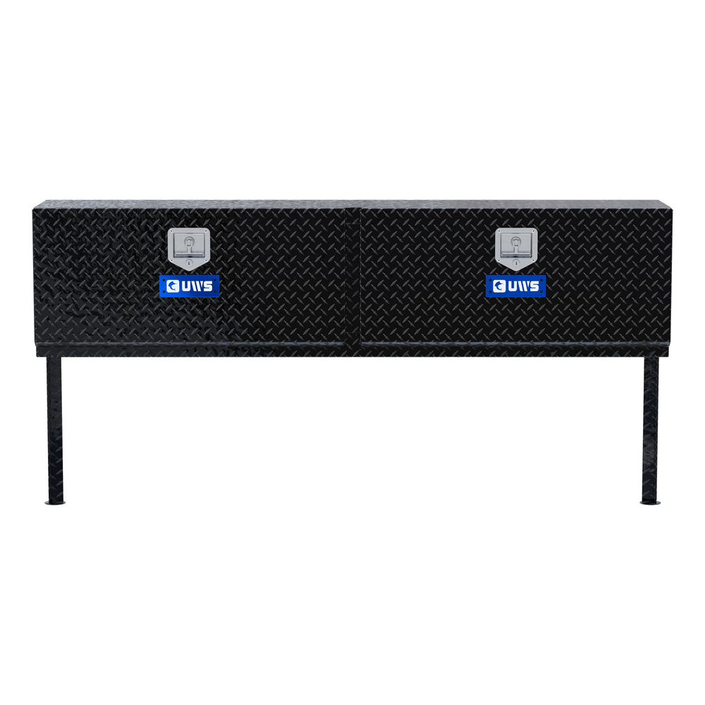 Gloss Black Aluminum 72" Double-Door Topside Truck Tool Box
