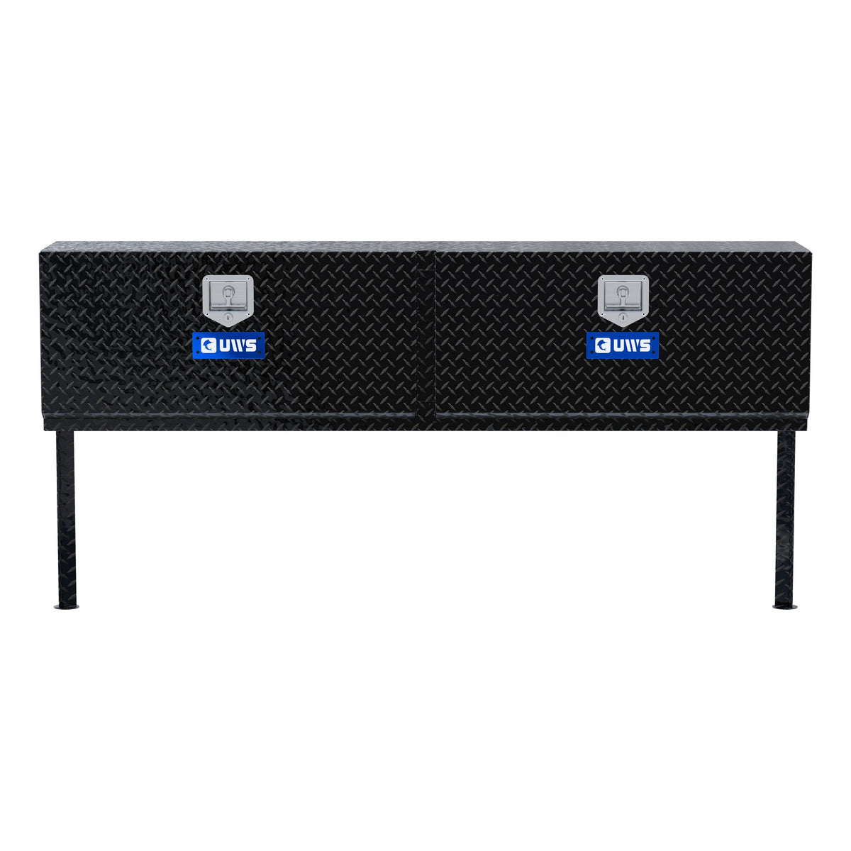 Gloss Black Aluminum 72" Double-Door Topside Truck Tool Box