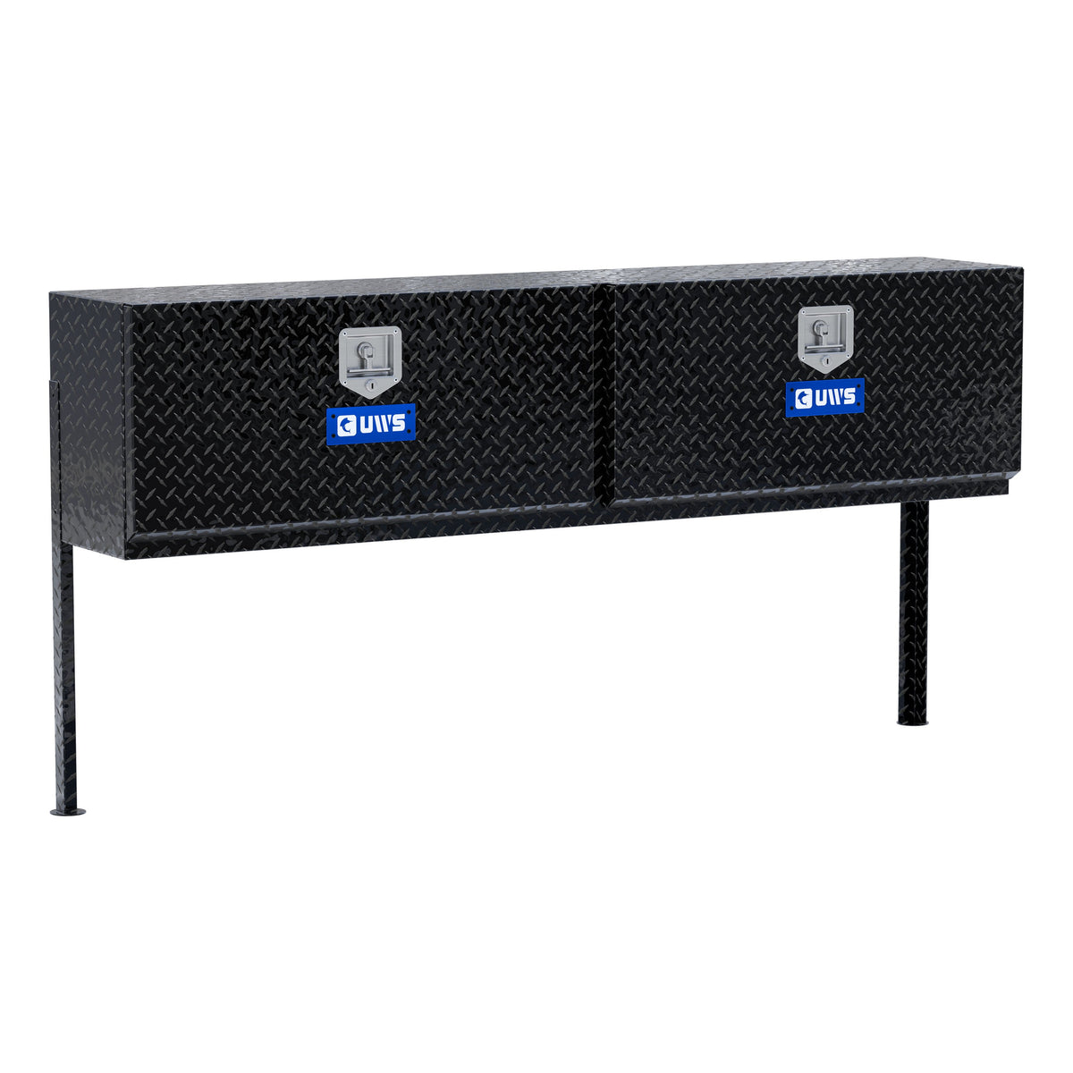 Gloss Black Aluminum 72" Double-Door Topside Truck Tool Box
