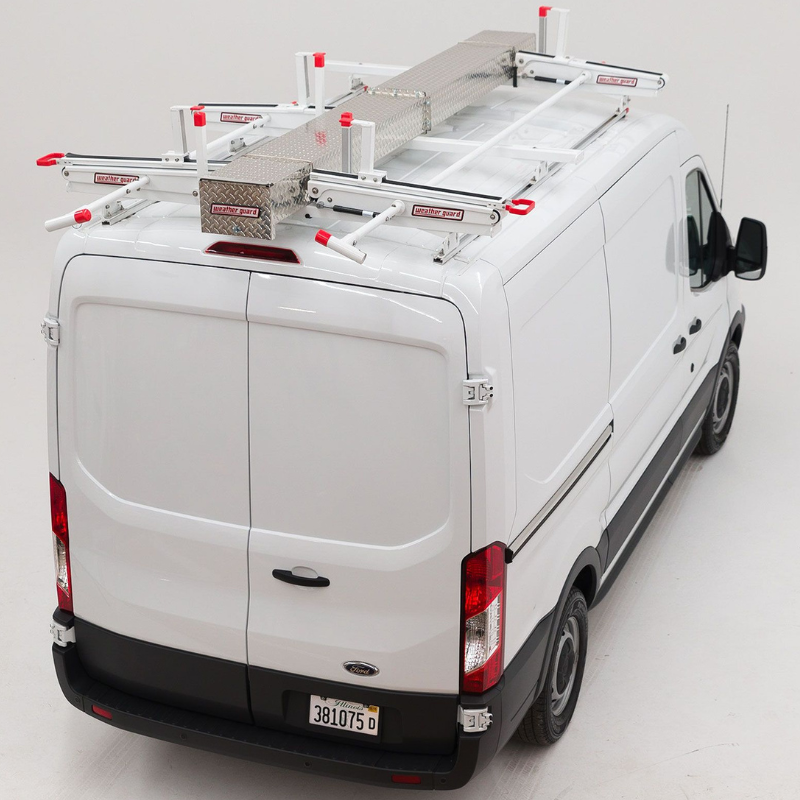 Weather Guard 2261-3-01 EZGLIDE2 Drop-Down Ladder Rack, Compact Vans