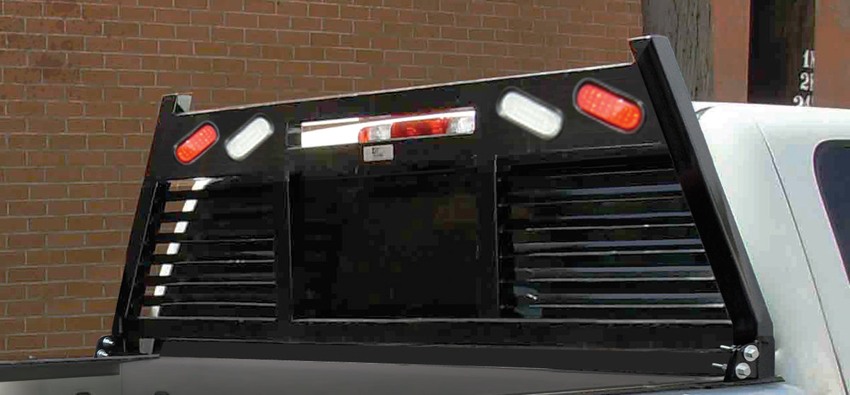 Cattleman HD Truck Cab Protector / Headache Rack - Half Louvered - Part FR210LBO