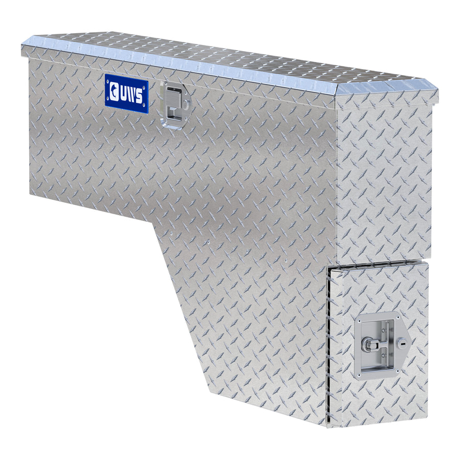 Bright Aluminum 48" Driver-Side Wheel Well Tool Box