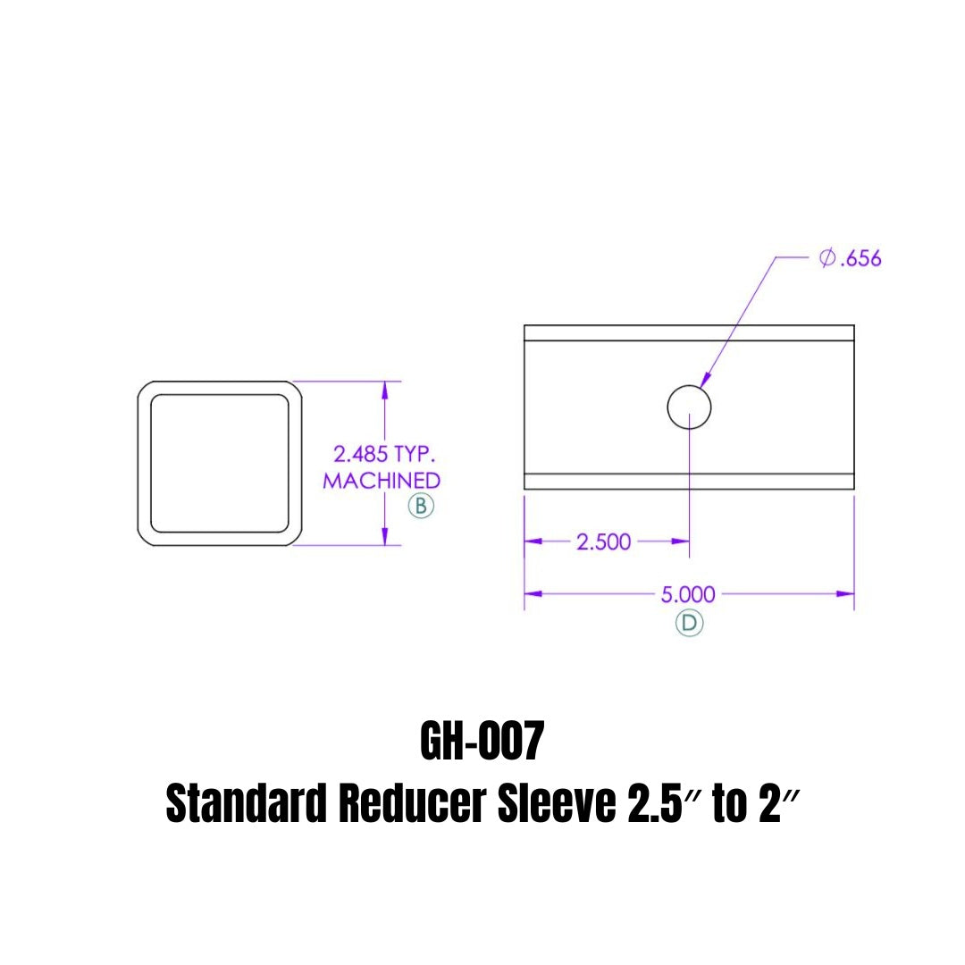 GEN-Y Hitch Standard Reducer Sleeve 2.5" to 2"