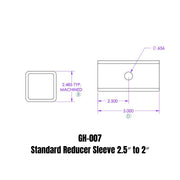 GEN-Y Hitch Standard Reducer Sleeve 2.5" to 2"