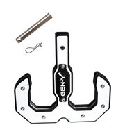 GEN-Y Hitch Hulk 2.0 16K Tow Hook 2" Shank Black/White with GH-099 Pin & GH-011 Clip