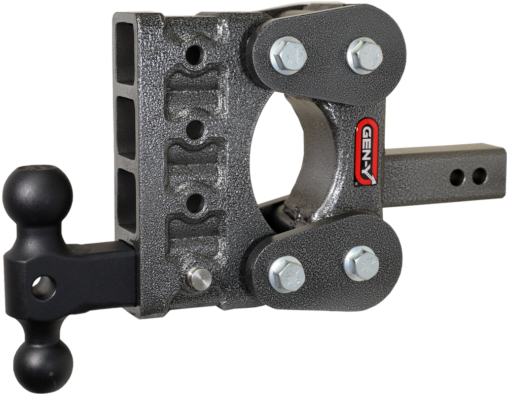 GEN-Y Hitch The BOSS TORSION-FLEX 2" Shank 5" Drop 1.1K TW 10K Hitch & GH-031 Dual-Ball