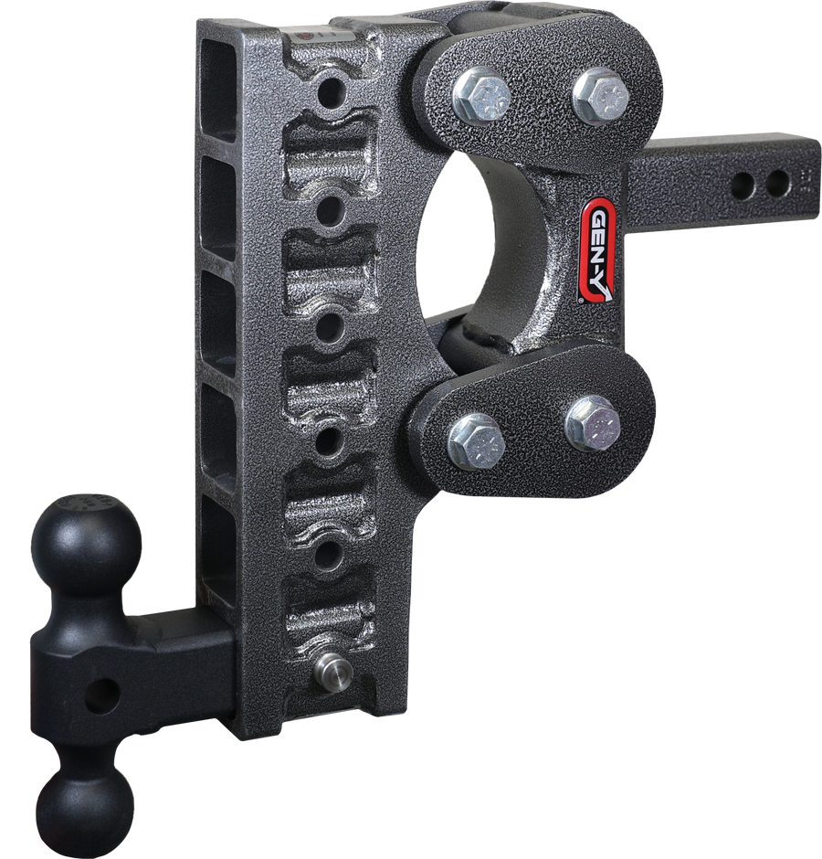 GEN-Y Hitch The BOSS TORSION-FLEX 2" Shank 10" Drop 1.1K TW 10K Hitch & GH-031 Dual-Ball