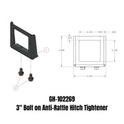 GEN-Y Hitch 3" Bolt On Anti Rattle Hitch Tightener
