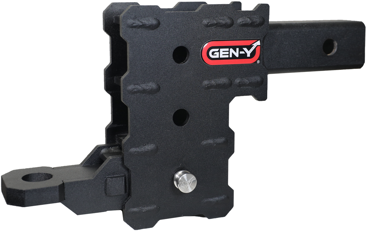 GEN-Y Hitch PHANTOM Series- 2" Hollow Shank, 3 - pocket 4.5" Drop, 5k Towing, .5K TW With GH-102541 Ball Mount & GH-102359 Pin And Clip