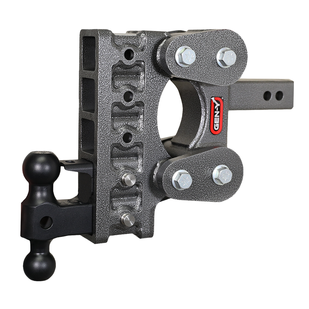 GEN-Y Hitch The BOSS TORSION-FLEX 2" Shank 7.5" Drop 1.1K TW 10K Hitch & GH-031 Dual-Ball & GH-032 Pintle Lock