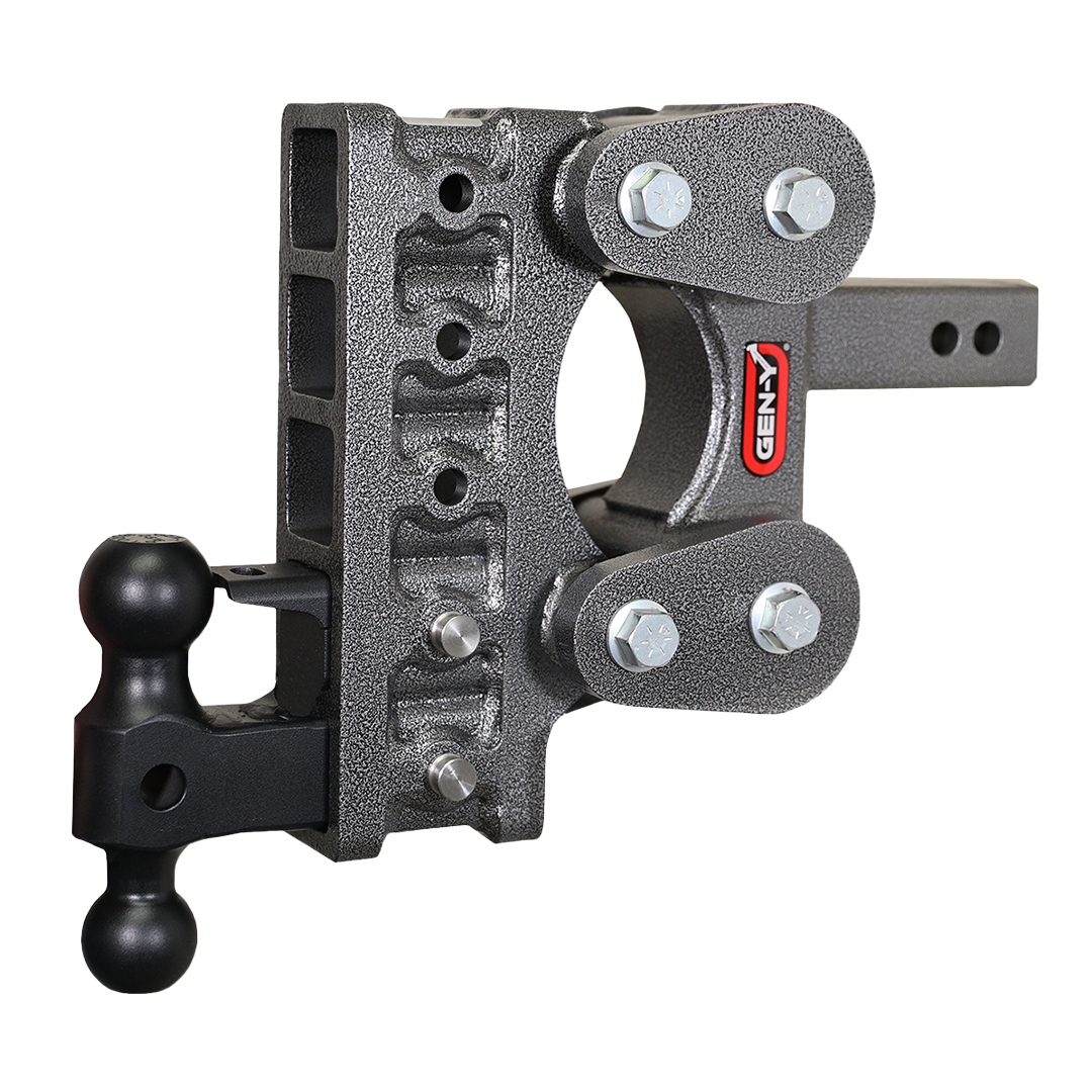 GEN-Y Hitch The BOSS TORSION-FLEX 2" Shank 7.5" Drop 1.1K TW 10K Hitch & GH-031 Dual-Ball & GH-032 Pintle Lock