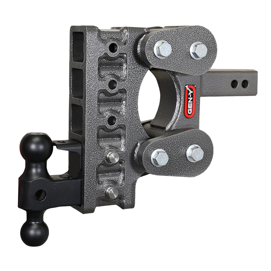 GEN-Y Hitch The BOSS TORSION-FLEX 2" Shank 7.5" Drop 1.1K TW 10K Hitch & GH-031 Dual-Ball & GH-032 Pintle Lock
