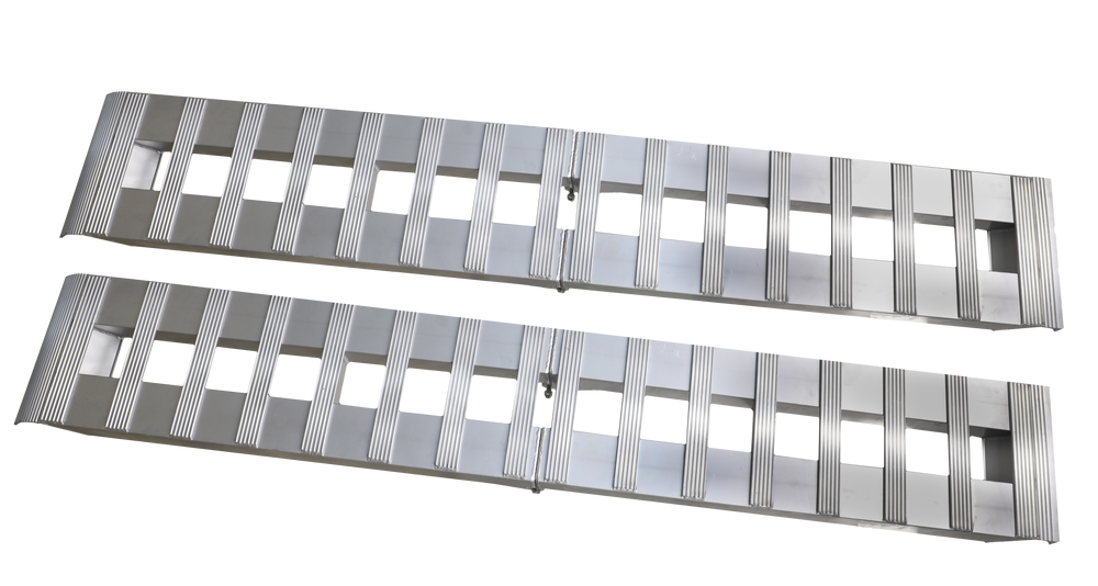 GEN-Y Hitch 1 Pair Heavy Duty 8 foot Foldable Aluminum Loading Ramp 15" x 96" 3K Capacity Per Ramp