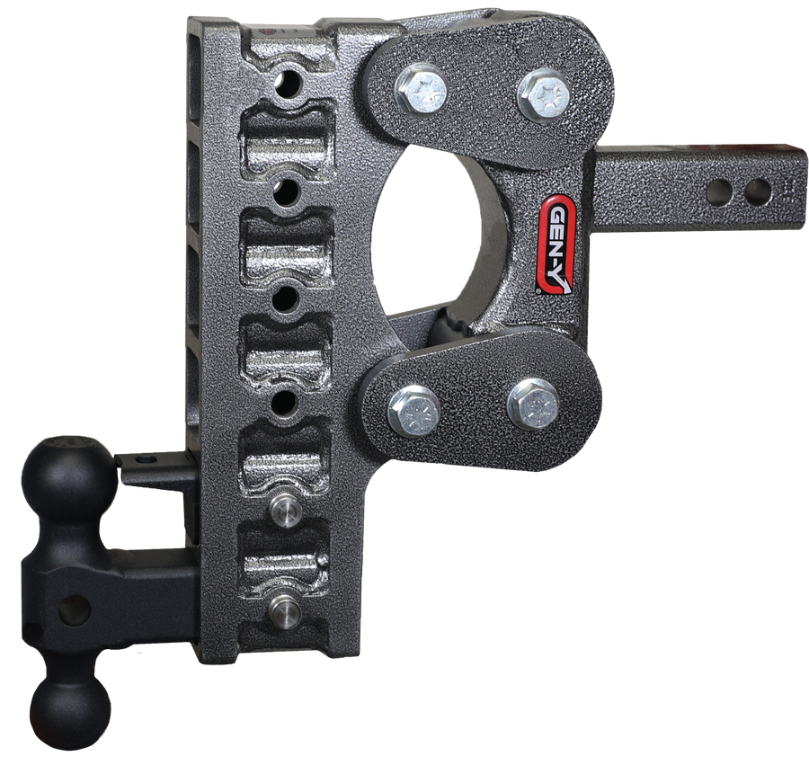 GEN-Y Hitch The BOSS TORSION-FLEX 2" Shank 10" Drop 1.1K TW 10K Hitch & GH-031 Dual-Ball & GH-032 Pintle Lock