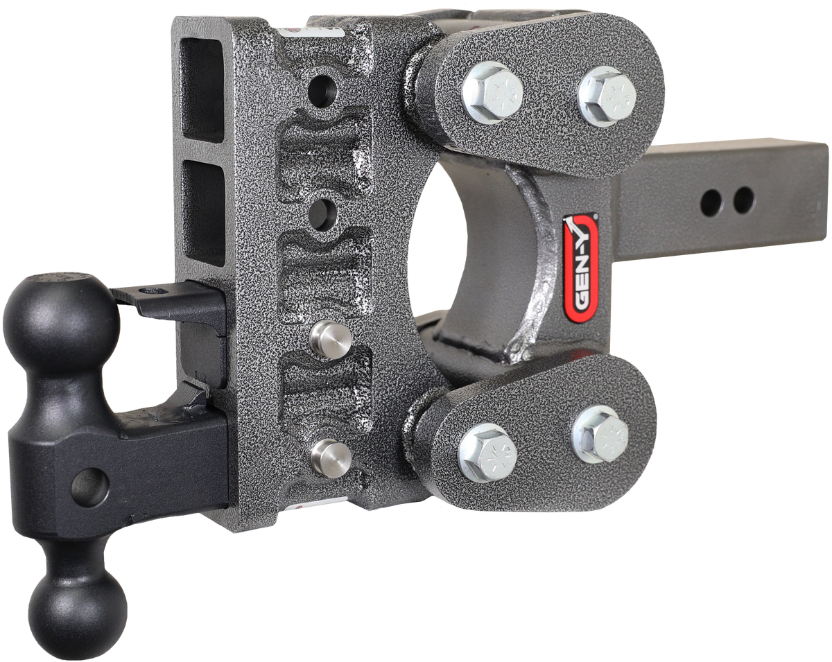 GEN-Y Hitch The BOSS TORSION-FLEX 2.5" Shank 5" Drop 1.7K TW 16K Hitch & GH-051 Dual-Ball & GH-032 Pintle Lock