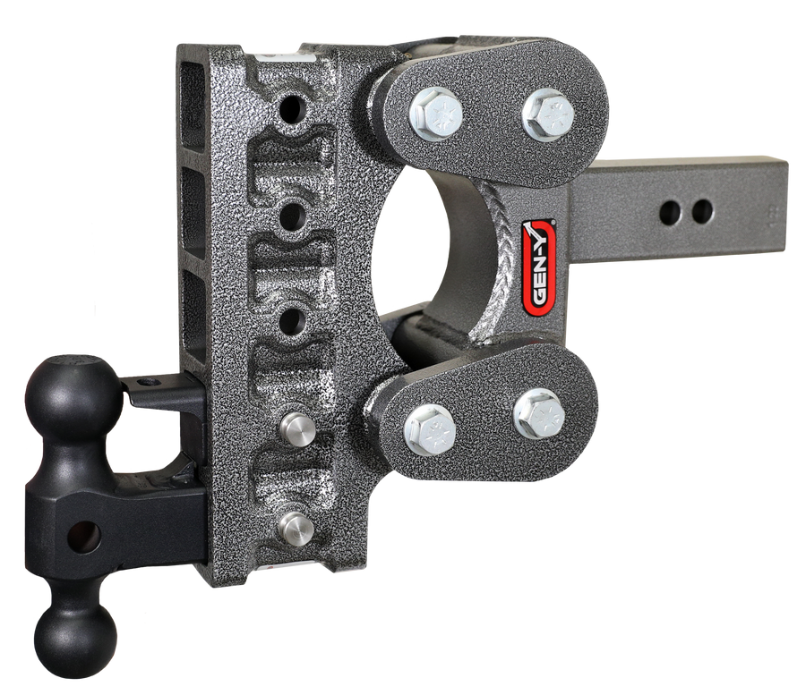 GEN-Y Hitch The BOSS TORSION-FLEX 2.5" Shank 7.5" Drop 1.7K TW 16K Hitch & GH-051 Dual-Ball & GH-032 Pintle Lock