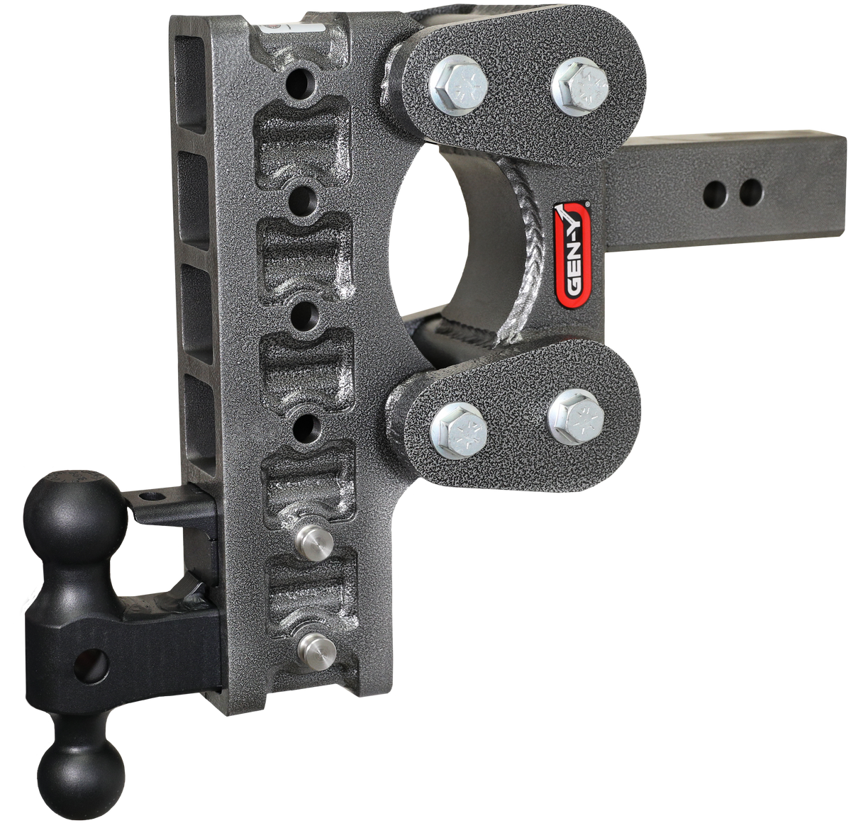 GEN-Y Hitch The BOSS TORSION-FLEX 2.5" Shank 10" Drop 1.7K TW 16K Hitch & GH-051 Dual-Ball & GH-032 Pintle Lock