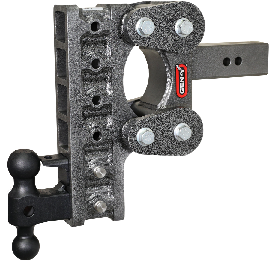 GEN-Y Hitch The BOSS TORSION-FLEX 2.5" Shank 10" Drop 1.7K TW 16K Hitch & GH-051 Dual-Ball & GH-032 Pintle Lock