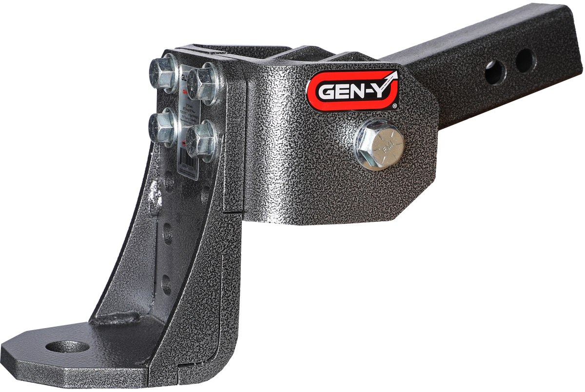 GEN-Y Hitch GLYDER TORSION-FLEX 2" Shank 6" drop .4K - .7K TW 7K Hitch & Ball Platform with 1" Diameter Mounting Hole