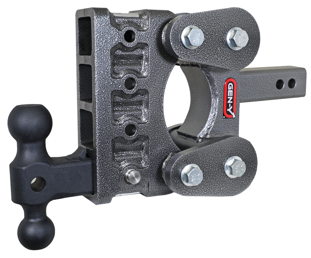 GEN-Y Hitch The BOSS TORSION-FLEX 2" Shank 5" Drop 1.7K TW 16K Hitch & GH-051 Dual-Ball