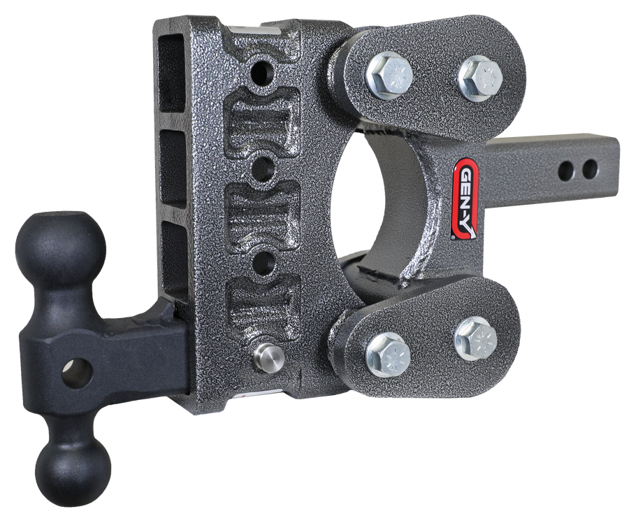 GEN-Y Hitch The BOSS TORSION-FLEX 2" Shank 5" Drop 1.7K TW 16K Hitch & GH-051 Dual-Ball