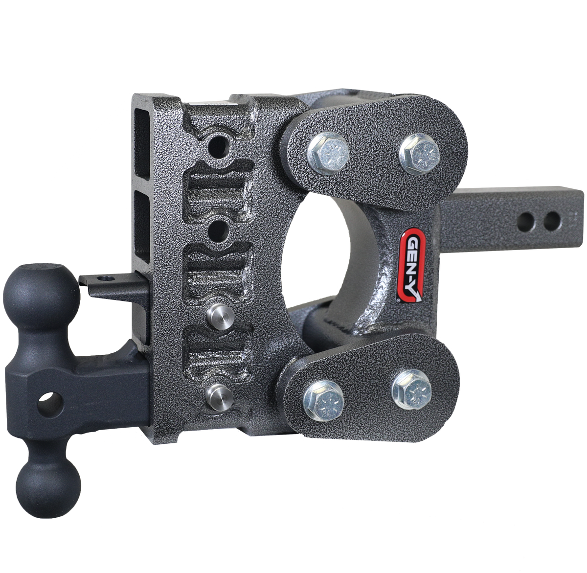 GEN-Y Hitch The BOSS TORSION-FLEX 2" Shank 5" Drop 1.7K TW 16K Hitch & GH-051 Dual-Ball & GH-032 Pintle Lock