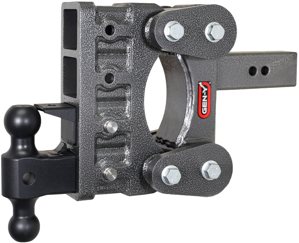 GEN-Y Hitch The BOSS TORSION-FLEX 2.5" Shank 6" Drop 2.4K TW 21K Hitch & GH-061 Dual-Ball & GH-062 Pintle Lock