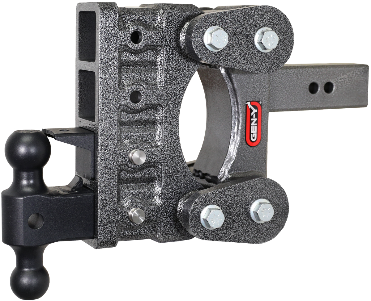 GEN-Y Hitch The BOSS TORSION-FLEX 2.5" Shank 6" Drop 2.4K TW 21K Hitch & GH-061 Dual-Ball & GH-062 Pintle Lock