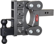 GEN-Y Hitch The BOSS TORSION-FLEX 2.5" Shank 6" Drop 2.4K TW 21K Hitch & GH-061 Dual-Ball & GH-062 Pintle Lock