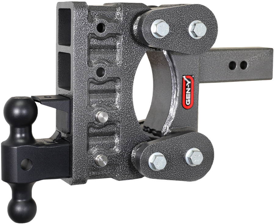GEN-Y Hitch The BOSS TORSION-FLEX 2.5" Shank 6" Drop 2.4K TW 21K Hitch & GH-061 Dual-Ball & GH-062 Pintle Lock
