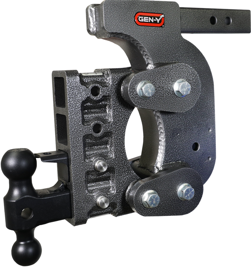GEN-Y Hitch The BOSS TORSION-FLEX 2" Shank 12.5" Drop 1.7K TW 16K Hitch & GH-051 Dual-Ball & GH-032 Pintle Lock & GH-0100 Stab Kit