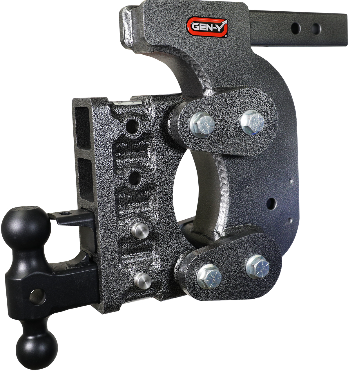 GEN-Y Hitch The BOSS TORSION-FLEX 2" Shank 12.5" Drop 1.7K TW 16K Hitch & GH-051 Dual-Ball & GH-032 Pintle Lock & GH-0100 Stab Kit