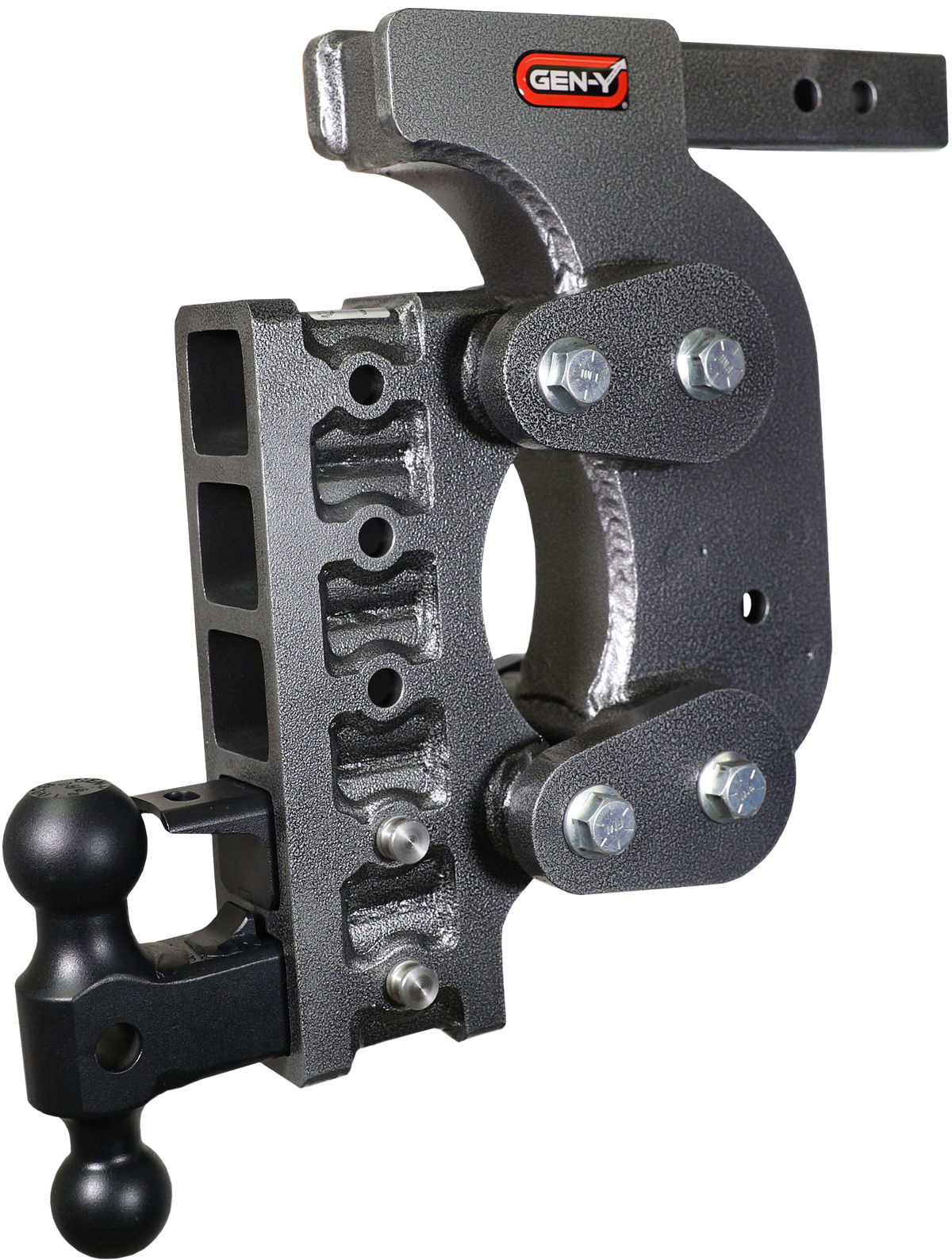 GEN-Y Hitch The BOSS TORSION-FLEX 2" Shank 15" Drop 1.7K TW 16K Hitch & GH-051 Dual-Ball & GH-032 Pintle Lock & GH-0100 Stab Kit