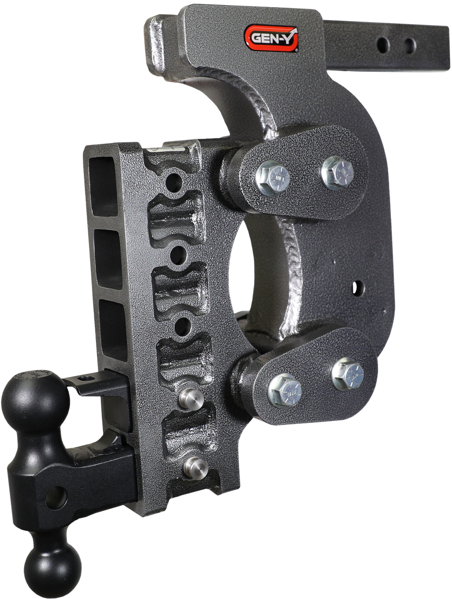 GEN-Y Hitch The BOSS TORSION-FLEX 2" Shank 15" Drop 1.7K TW 16K Hitch & GH-051 Dual-Ball & GH-032 Pintle Lock & GH-0100 Stab Kit