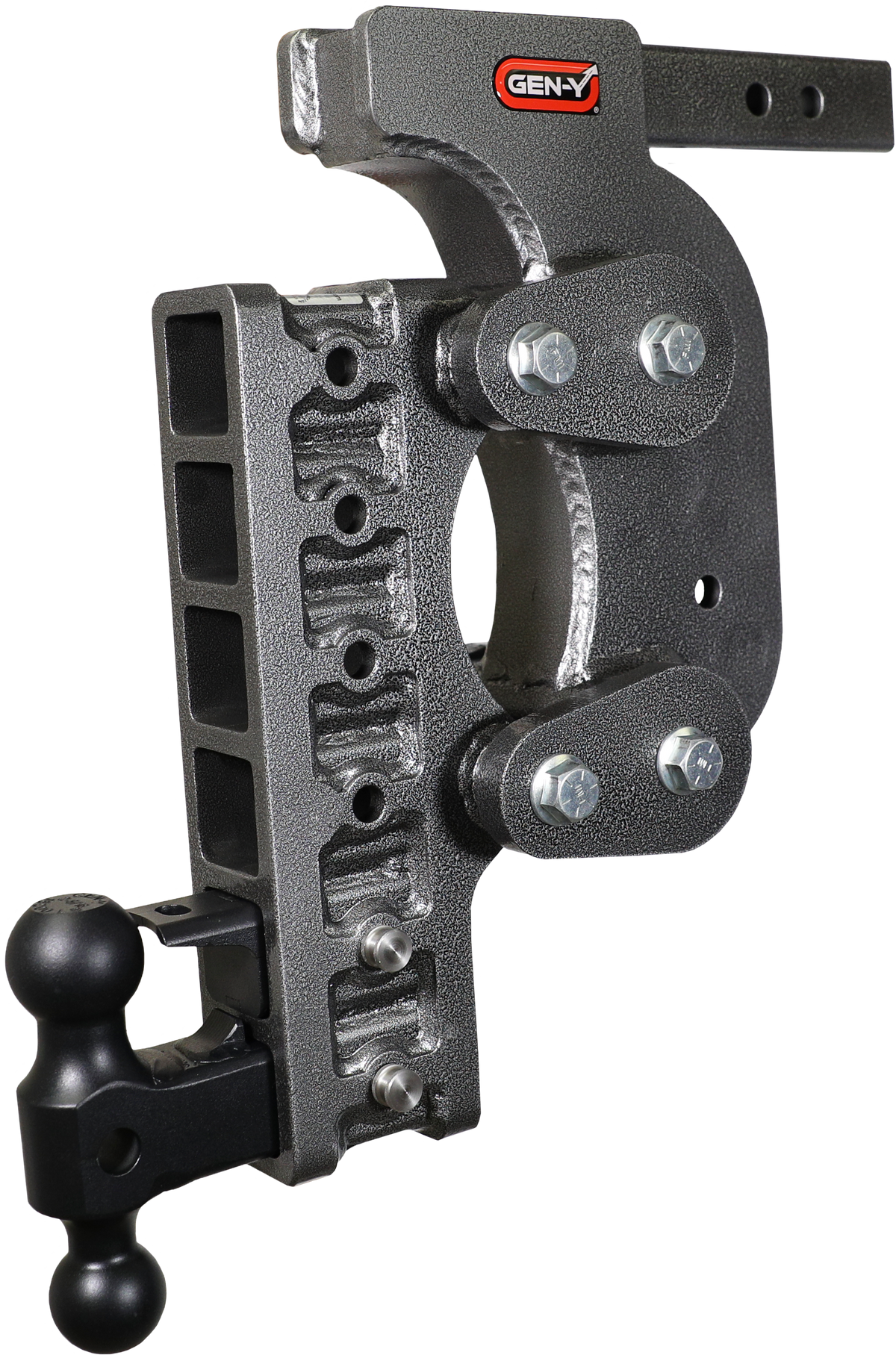 GEN-Y Hitch The BOSS TORSION-FLEX 2" Shank 17.5" Drop 1.7K TW 16K Hitch & GH-051 Dual-Ball & GH-032 Pintle Lock & GH-0100 Stab Kit