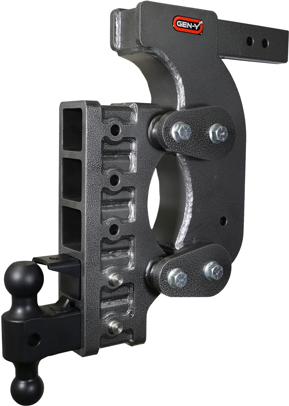 GEN-Y Hitch The BOSS TORSION-FLEX 2.5" Receiver 18" Drop 2.4K TW 21K Hitch & GH-061 Dual-Ball & GH-062 Pintle Lock & GH-0101 Stab Kit