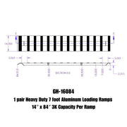GEN-Y Hitch 1 pair Heavy Duty 7 foot Aluminum Loading Ramps 14" x 84" 3K Capacity Per Ramp