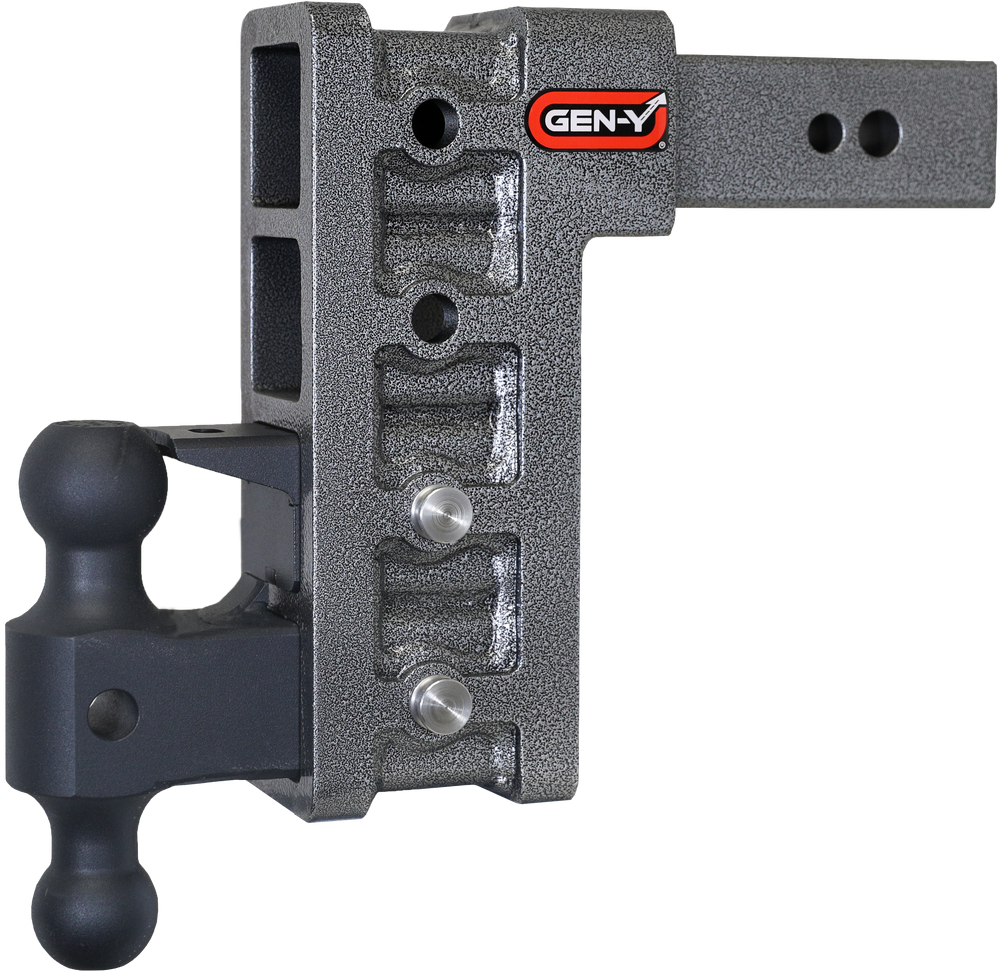 GEN-Y Hitch MEGA-DUTY 2.5" Shank 9" Drop 3.5K TW 32K Hitch & GH-0161 Dual-Ball & GH-0162 Pintle Lock
