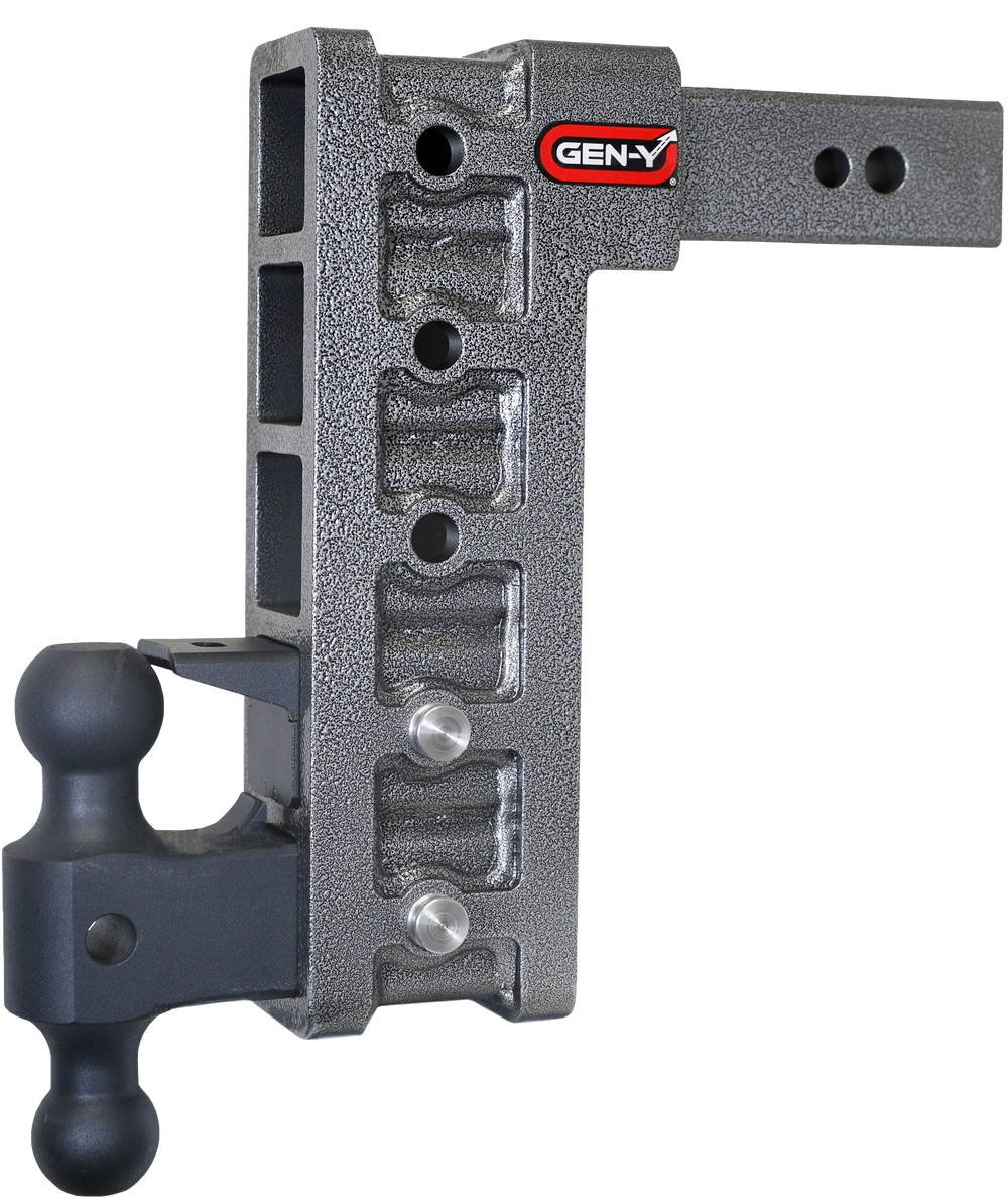 GEN-Y Hitch MEGA-DUTY 2.5" Shank 12" Drop 3.5K TW 32K Hitch & GH-0161 Dual-Ball & GH-0162 Pintle Lock