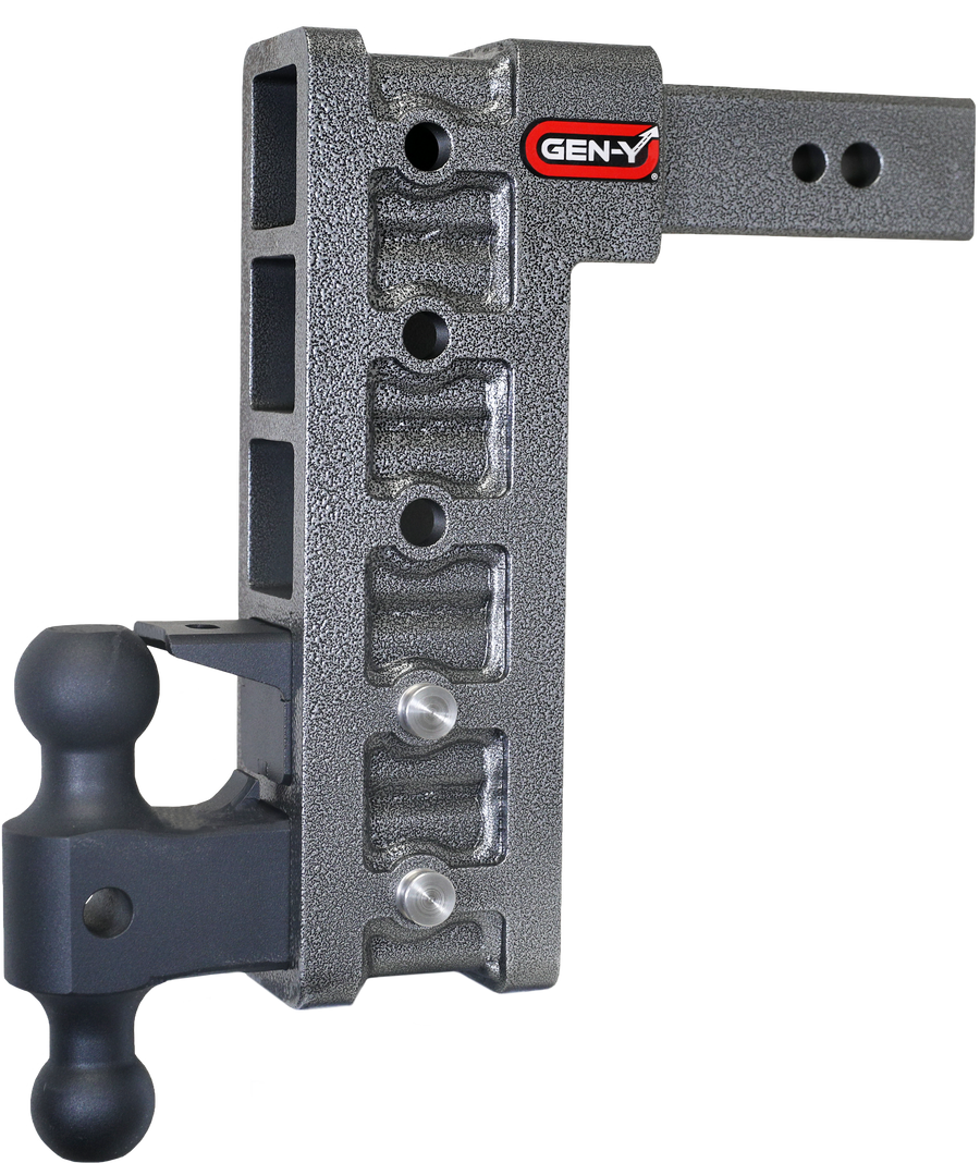 GEN-Y Hitch MEGA-DUTY 2.5" Shank 12" Drop 3.5K TW 32K Hitch & GH-0161 Dual-Ball & GH-0162 Pintle Lock