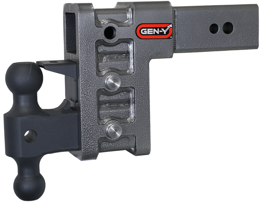 GEN-Y Hitch MEGA-DUTY 3" Shank 6" Drop 3.5K TW 32K Hitch & GH-0161 Dual-Ball & GH-0162 Pintle Lock