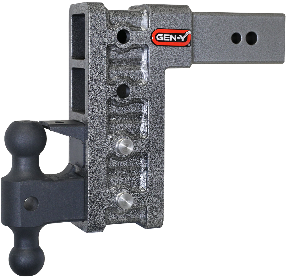 GEN-Y Hitch MEGA-DUTY 3" Shank 9" Drop 3.5K TW 32K Hitch & GH-0161 Dual-Ball & GH-0162 Pintle Lock