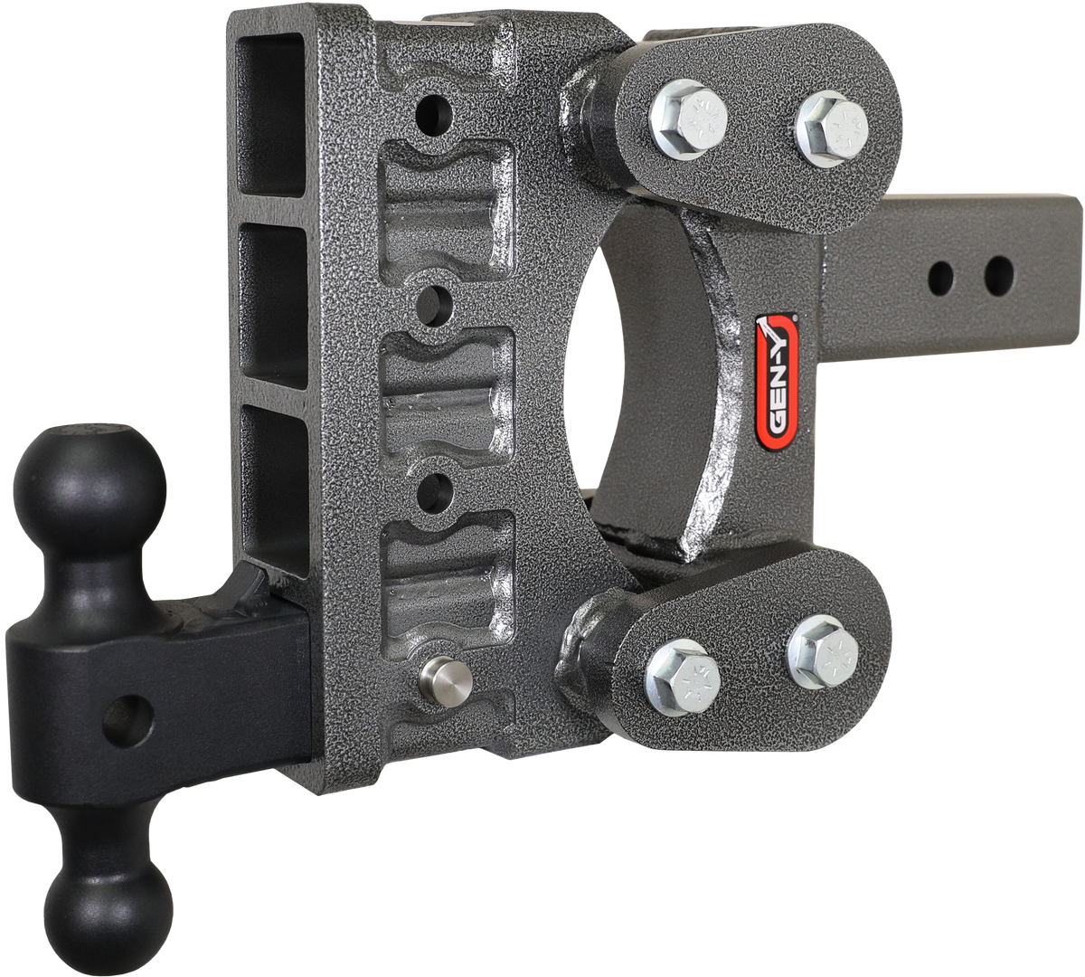 GEN-Y Hitch The BOSS TORSION-FLEX 3" Shank 6" Drop 2.4K TW 21K Hitch & GH-061 Dual-Ball