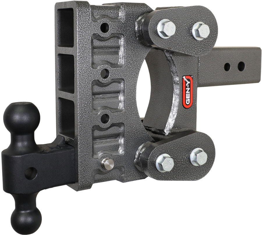 GEN-Y Hitch The BOSS TORSION-FLEX 3" Shank 6" Drop 2.4K TW 21K Hitch & GH-061 Dual-Ball