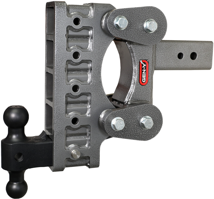 GEN-Y Hitch The BOSS TORSION-FLEX 3" Shank 9" Drop 2.4K TW 21K Hitch & GH-061 Dual-Ball