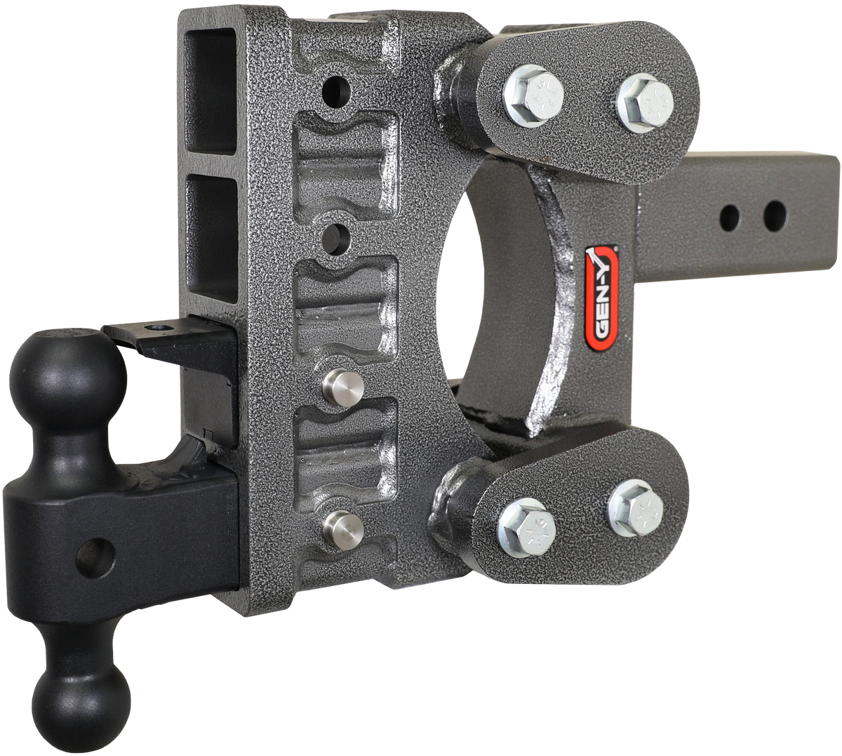 GEN-Y Hitch The BOSS TORSION-FLEX 3" Shank 6" Drop 2.4K TW 21K Hitch & GH-061 Dual-Ball & GH-062 Pintle Lock