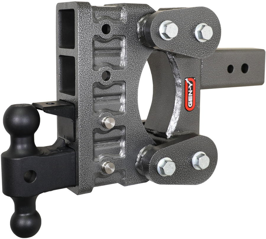 GEN-Y Hitch The BOSS TORSION-FLEX 3" Shank 6" Drop 2.4K TW 21K Hitch & GH-061 Dual-Ball & GH-062 Pintle Lock