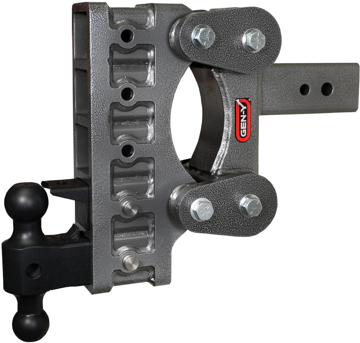 GEN-Y Hitch The BOSS TORSION-FLEX 3" Shank 9" Drop 2.4K TW 21K Hitch & GH-061 Dual-Ball & GH-062 Pintle Lock